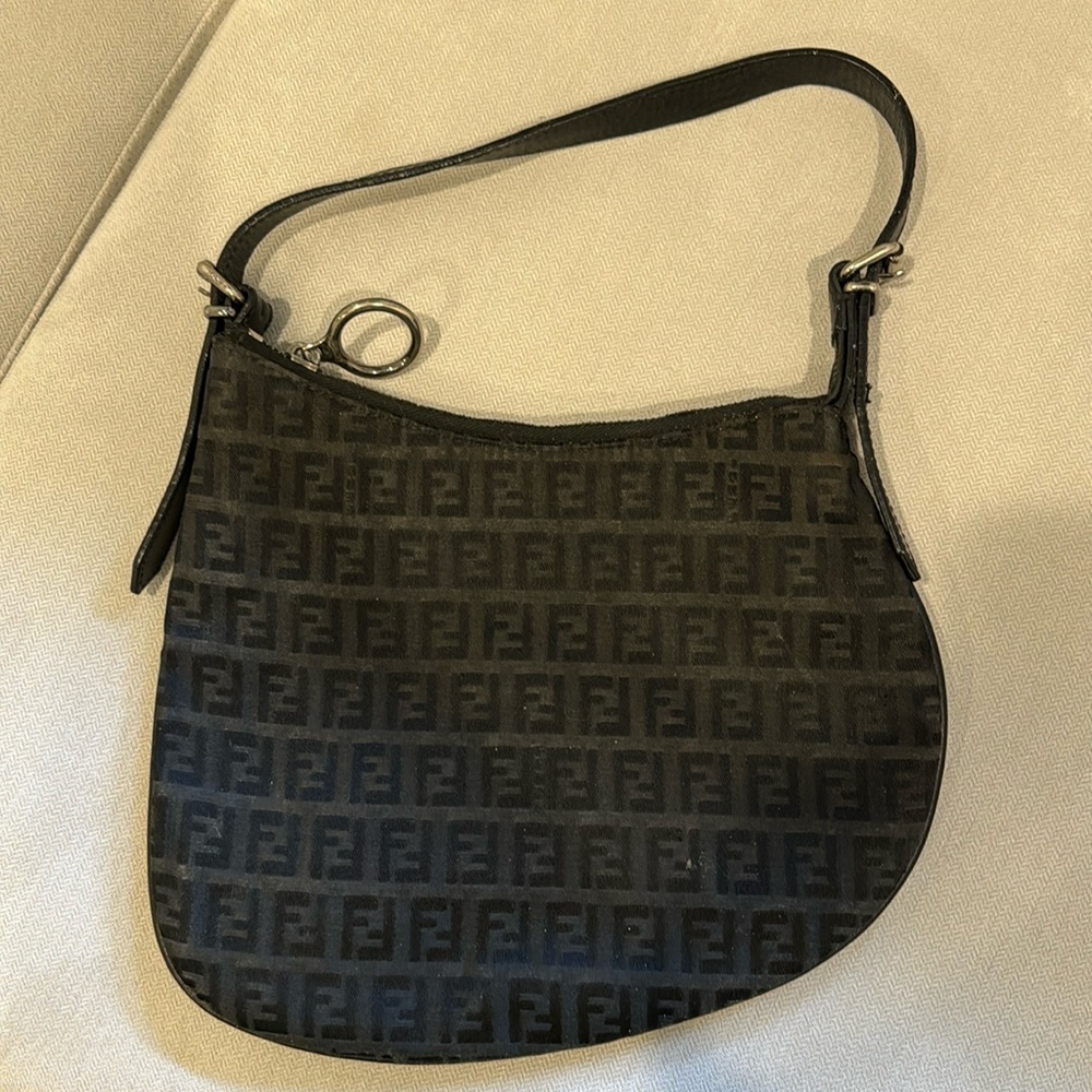 Black satin Fendi bag
